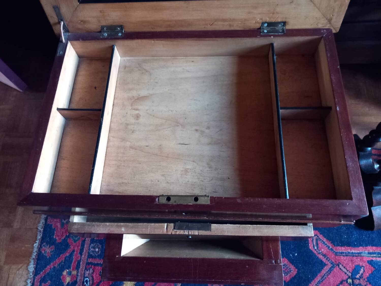 Mahogany work table, Louis Philippe period