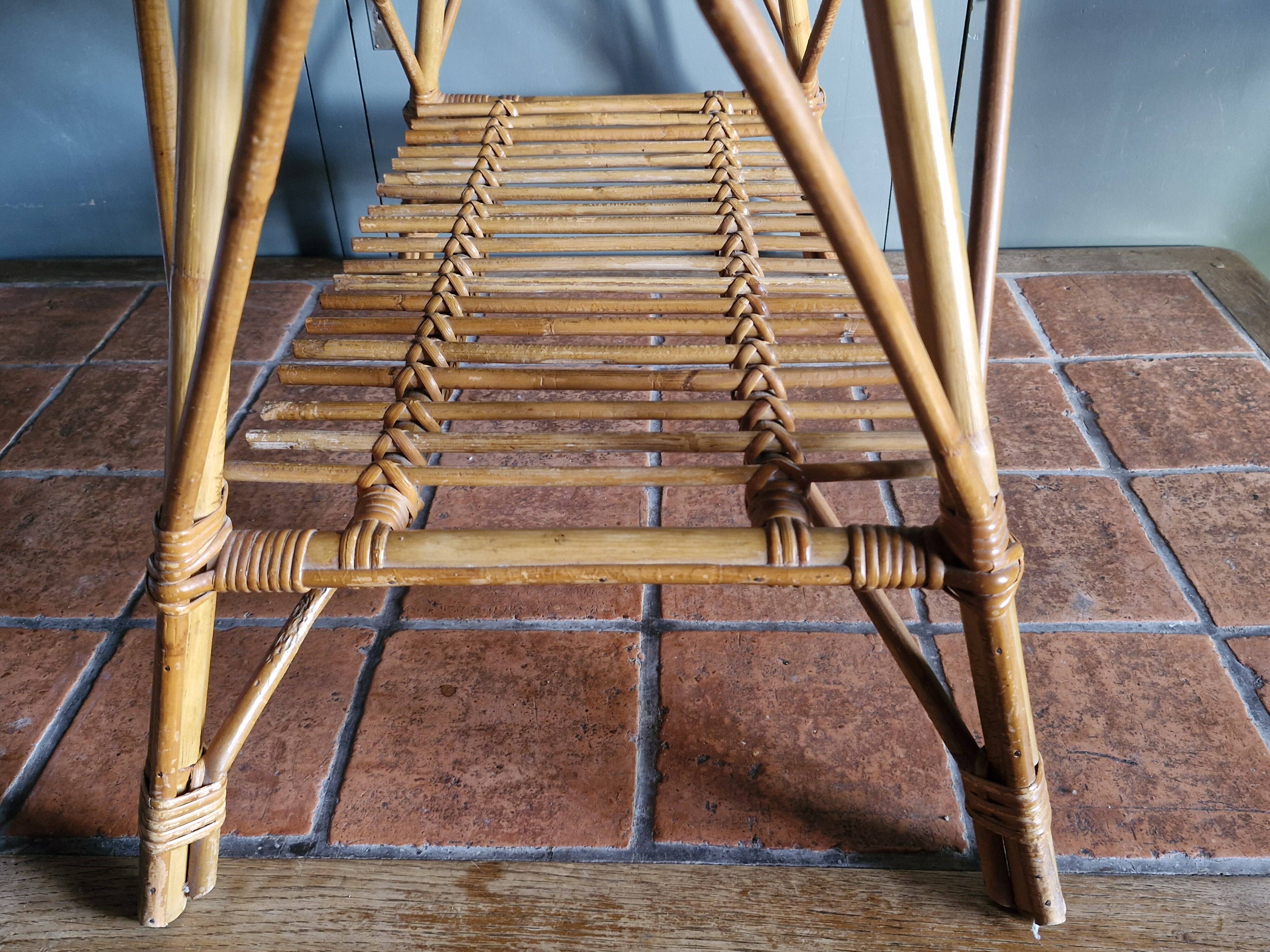 Vintage coffee table - Bamboo & Rattan - 1950s/60s