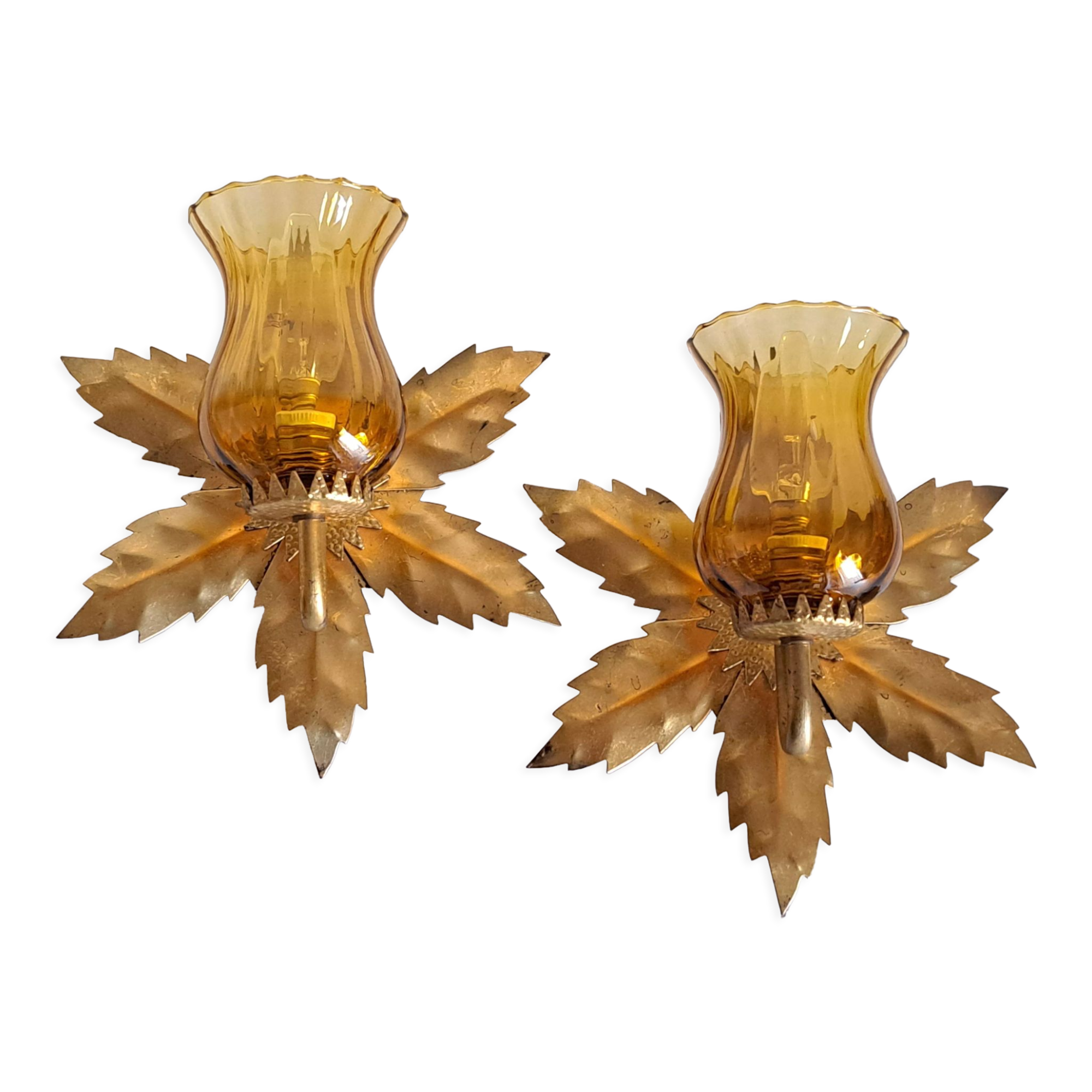 Pair of golden sconces