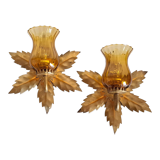 Pair of golden sconces