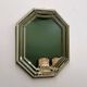Large octagonal Deknudt wall mirror in layered mirrored glass and gold accents