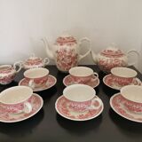 Service à café et thé ancien rouge Villeroy & Boch Saar Allemagne