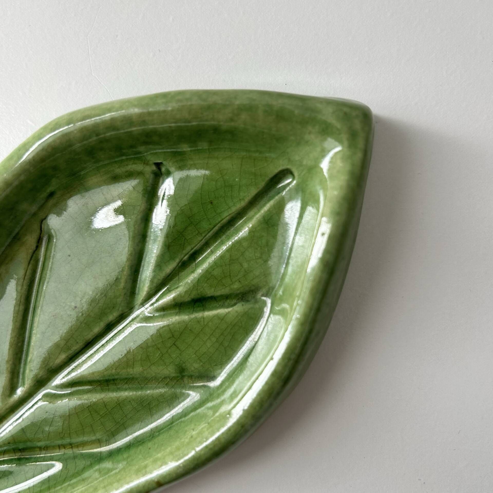 Vide poche feuille verte