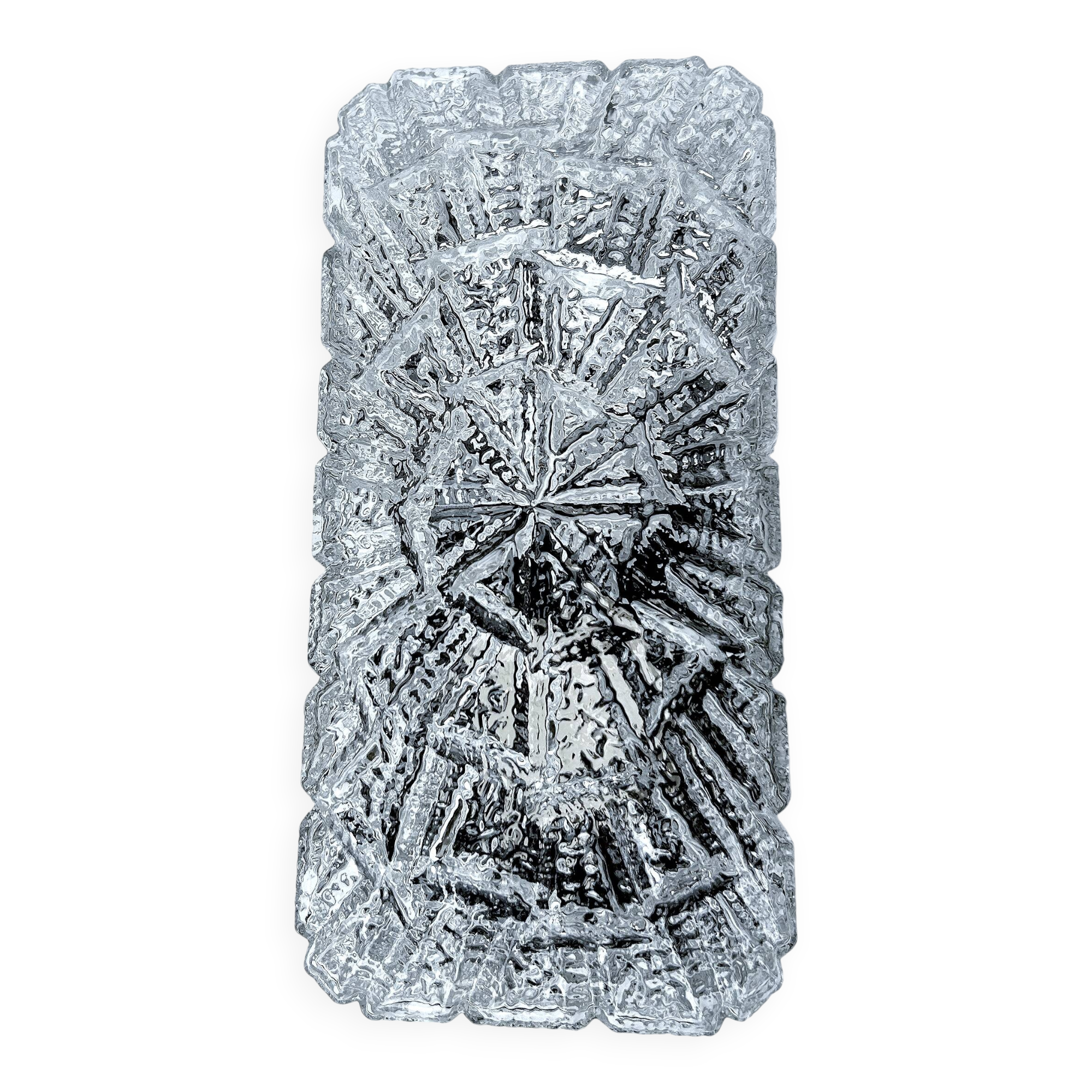 Vintage Brutalist Glass Sconce