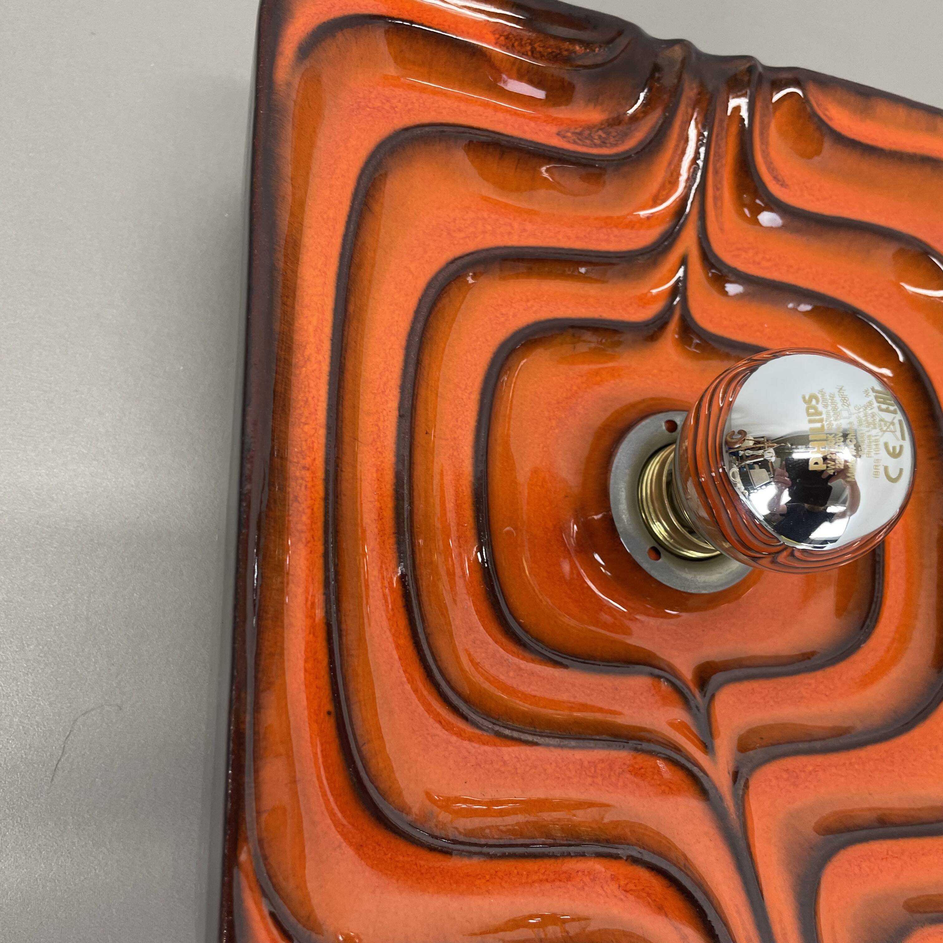 Cubic psychedelic pop art fat lava wall light by pan ceramics, germany, 1970