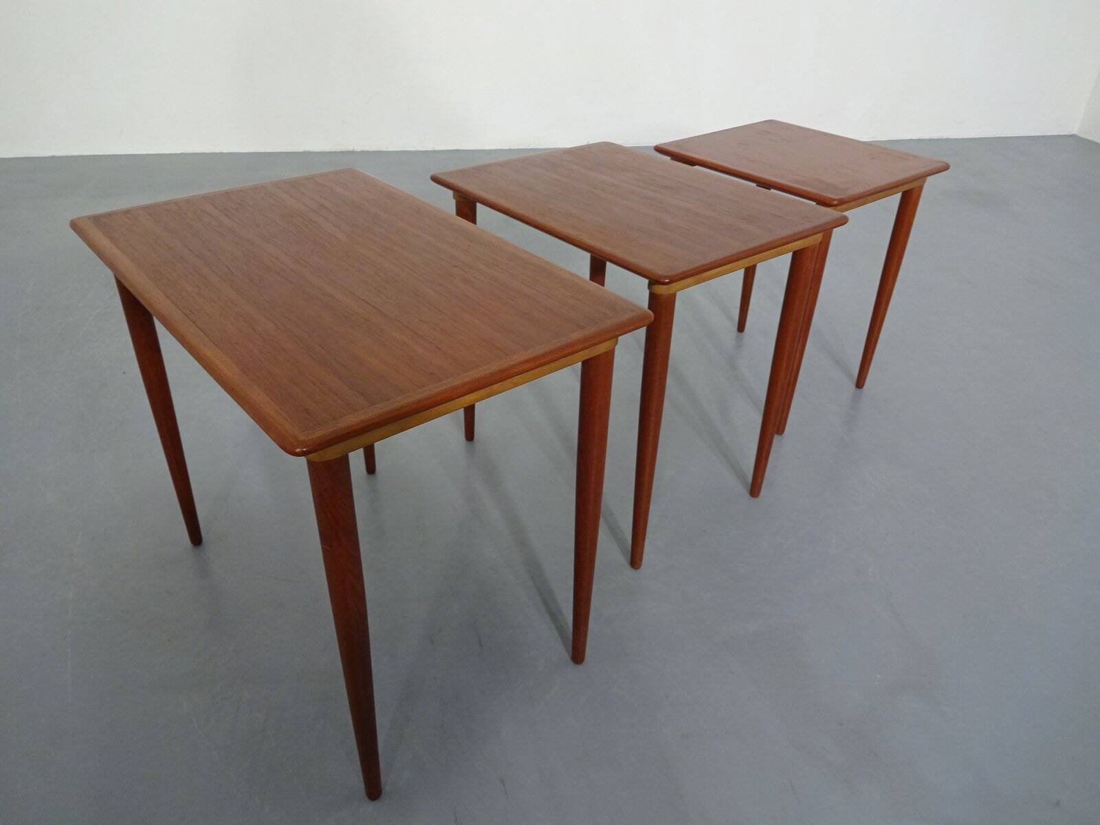 Danish Teak Nesting Tables, 1960s, Set of 3