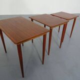 Danish Teak Nesting Tables, 1960s, Set of 3