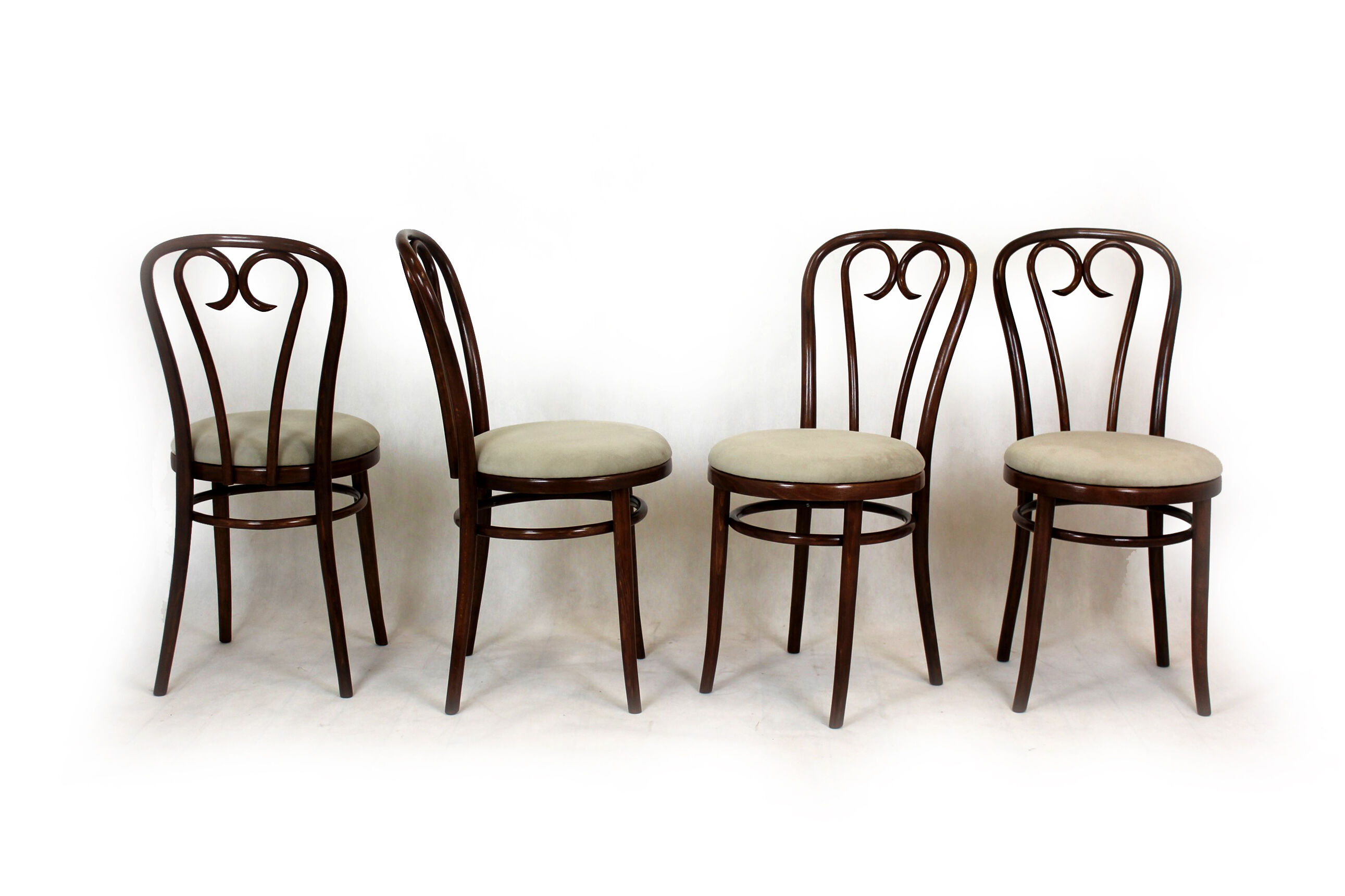 Chaises bentwood restaurées, années 1950, ensemble de 4