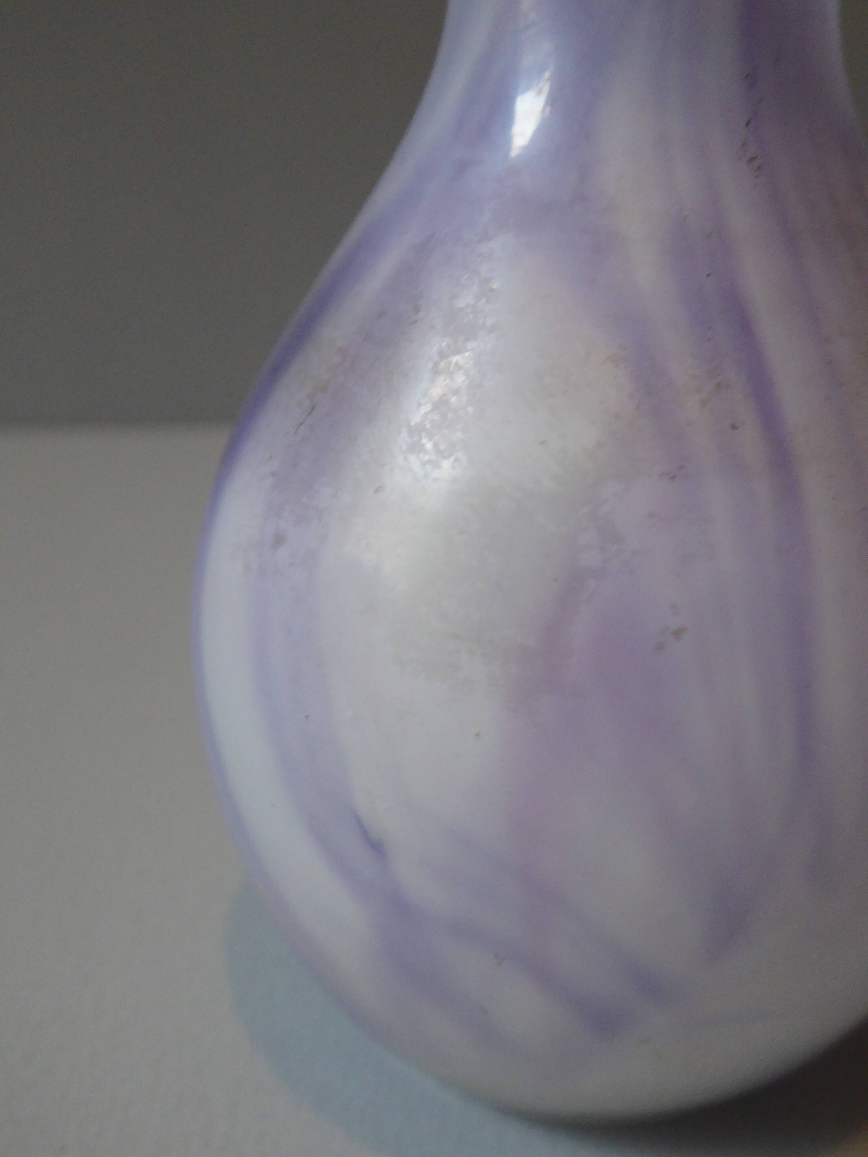 Purple glass paste vase