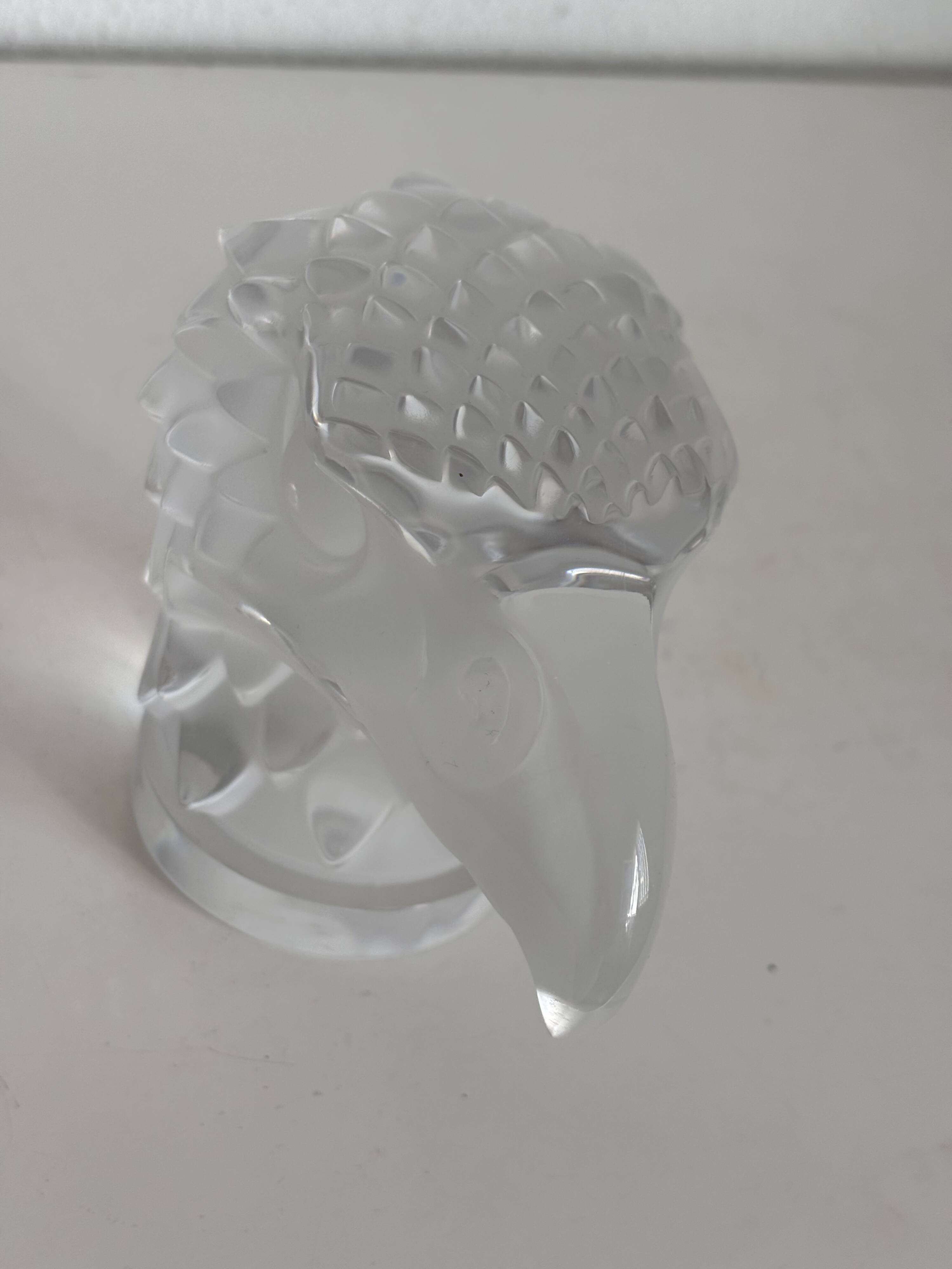 Lalique Eagle Head — Signed crystal from the 1980s