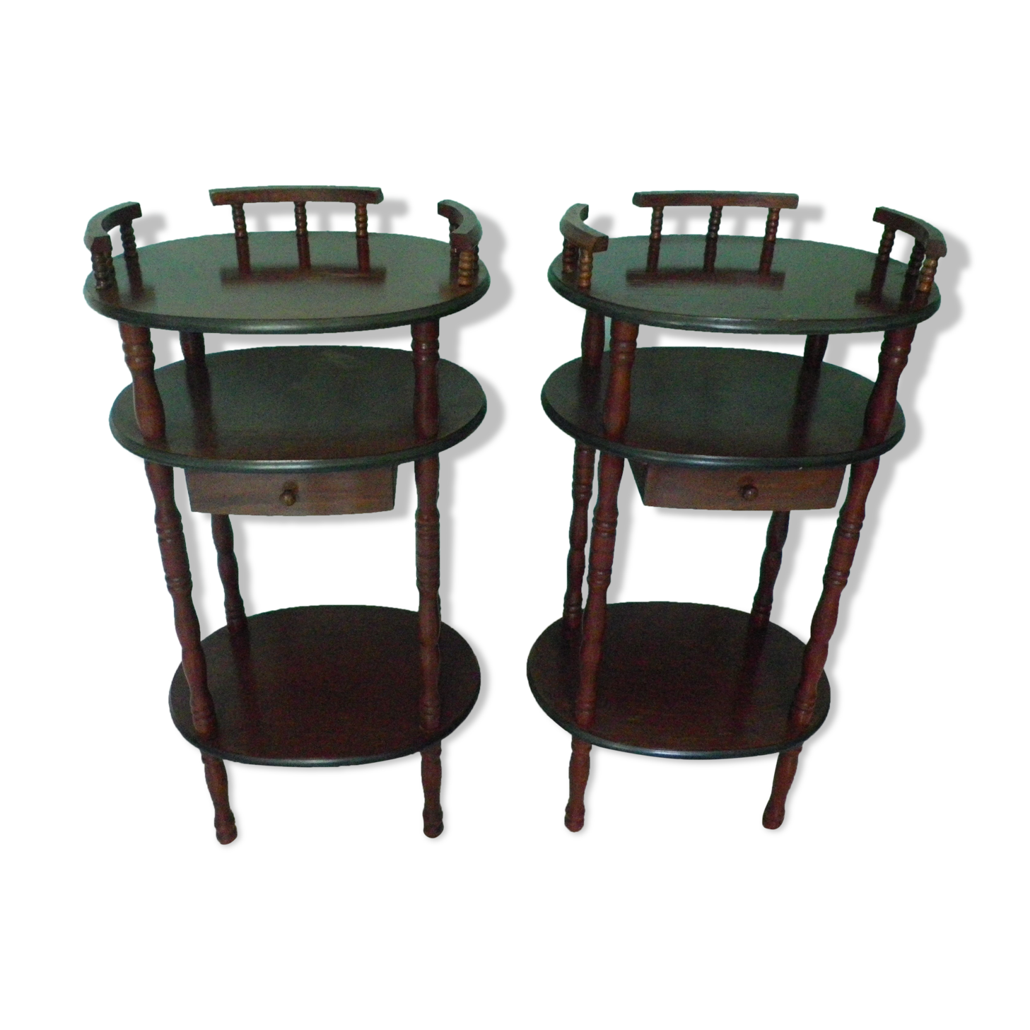 Telephone extra cabinet, wooden, 3 trays, 1 drawer