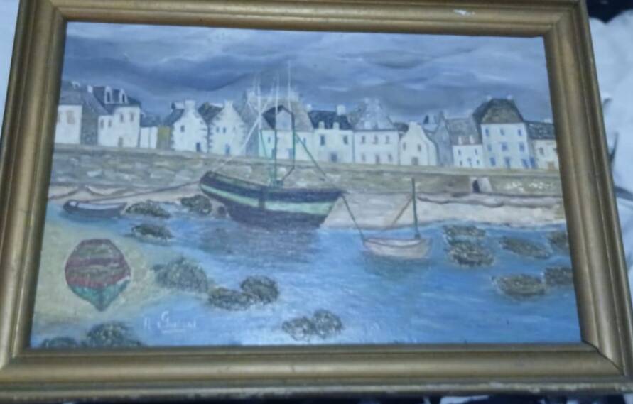 A large painting signed alvaro guillot