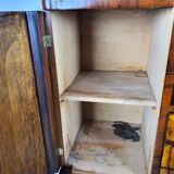 Art deco dining room sideboard in briar with upstand, 1940s