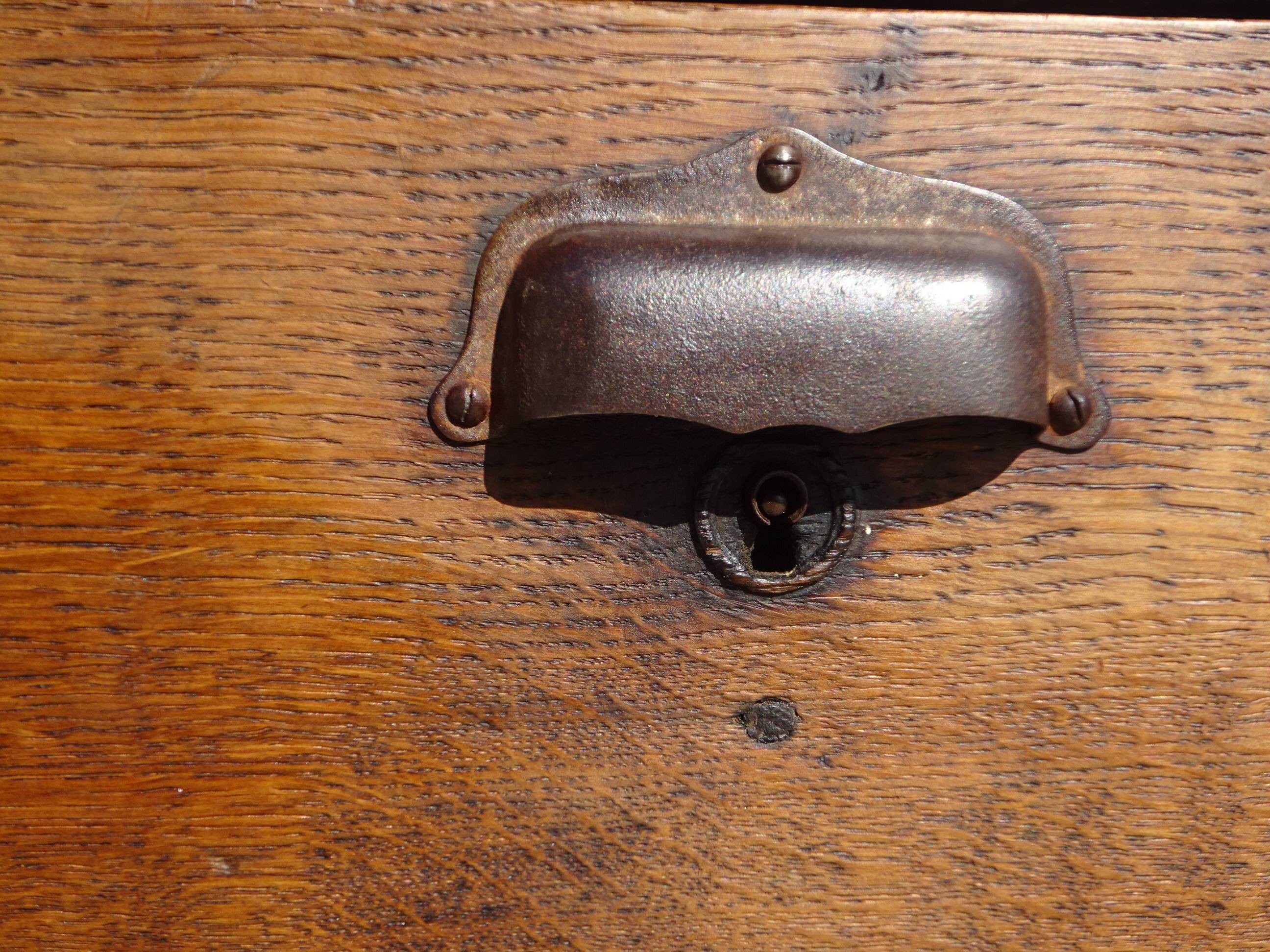 Office furniture, old glove maker's table.
