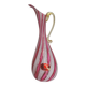 Vase aiguière en verre de Murano – technique Latticino
