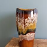 Sarreguemines Digoin flamed ceramic vase