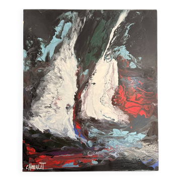 Old Oil Painting Canvas Cécile Chourlet Contemporary Modern