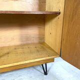 Highboard on hairpin legs, oak