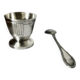 ancien coquetier avec cuillère