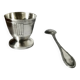 ancien coquetier avec cuillère