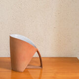 Emidio Galassi, modernist shaped pitcher in partially glazed ceramic