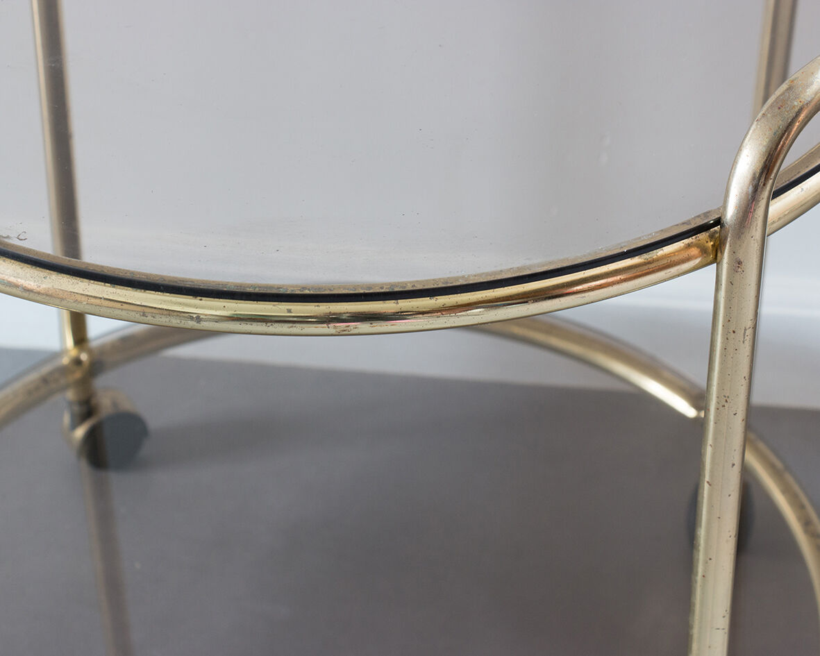 Golden serving table