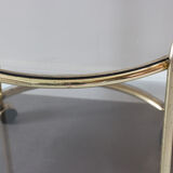 Golden serving table