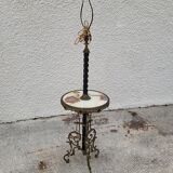 Napoleon III floor lamp in bronze metal and marble