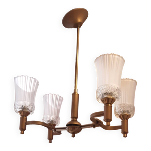 lustre ancien en laiton - branches