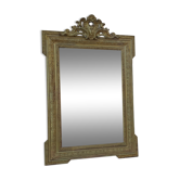 Mirror 19th wood and gilded stuk