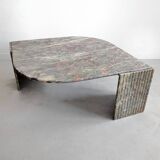 Italian Marble Eye Shaped Coffee Table 1970s