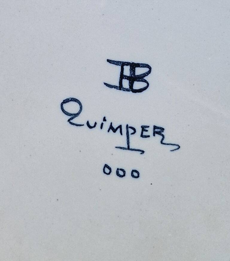 Old wall plate Character Henriot Quimper