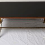 Table basse vintage néoclassique en laiton
