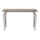 Rectangular console in steel and brass. Contemporary work.