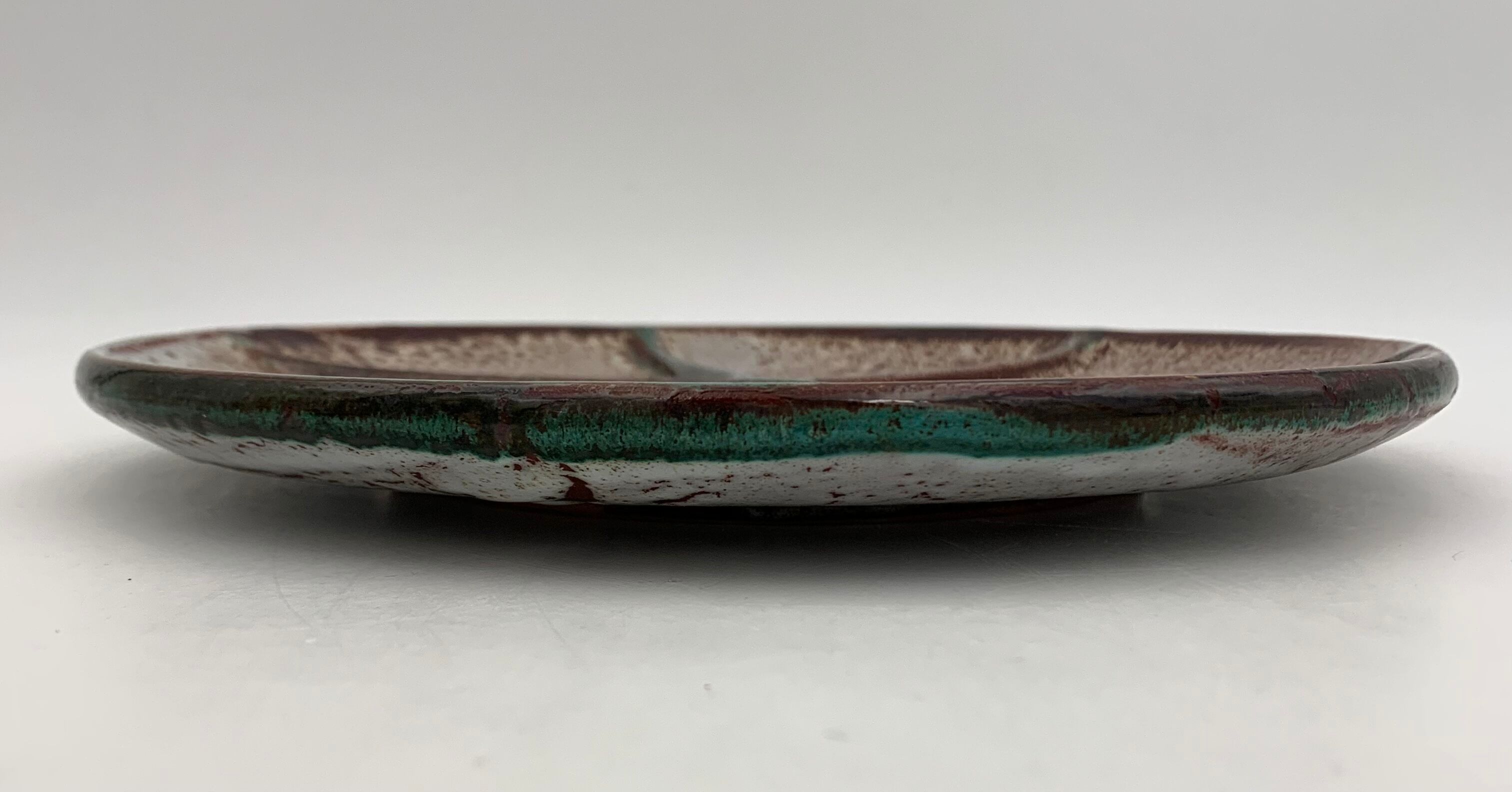 Two vintage plates daniel étienne, vallauris, "chardons" - 1970s