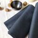Lot four damasked and monogrammed towels linen and night blue silk