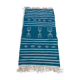 Handmade blue and white kilim rug in pure wool 110x60