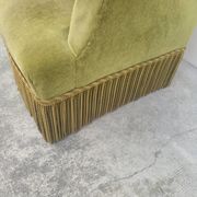 Fauteuil crapaud en velours d'époque napoléon III 19éme