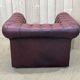Chesterfield armchair in red leather from the 1980s