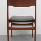 Set of 4 dining chairs 1960s teak/leather, Erik Buch