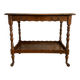 Antique solid oak sideboard with wheels