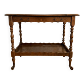 Antique solid oak sideboard with wheels