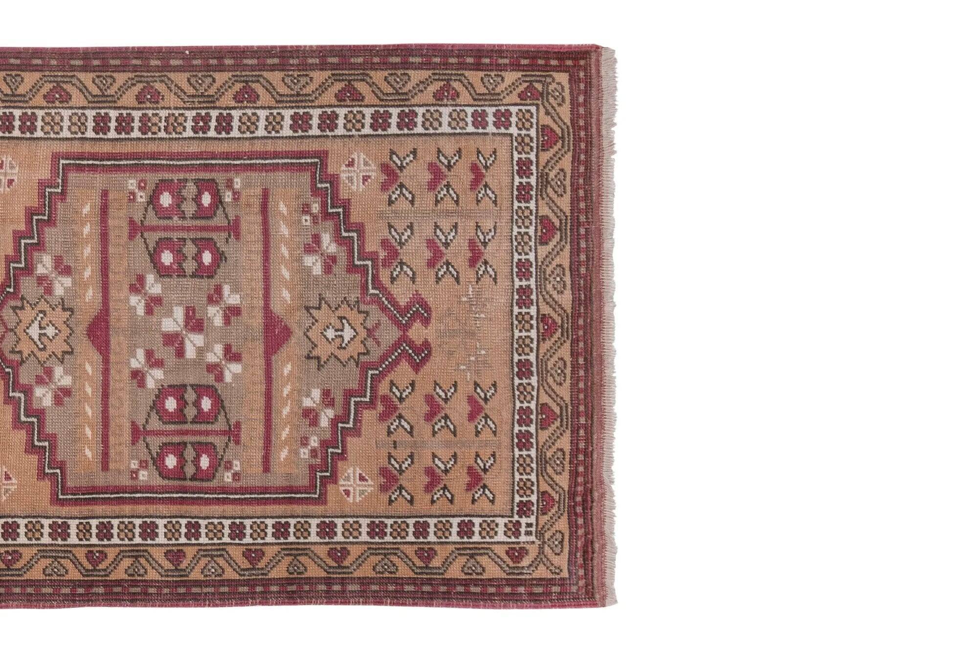 Vintage Turkish hallway rug 71x216 cm