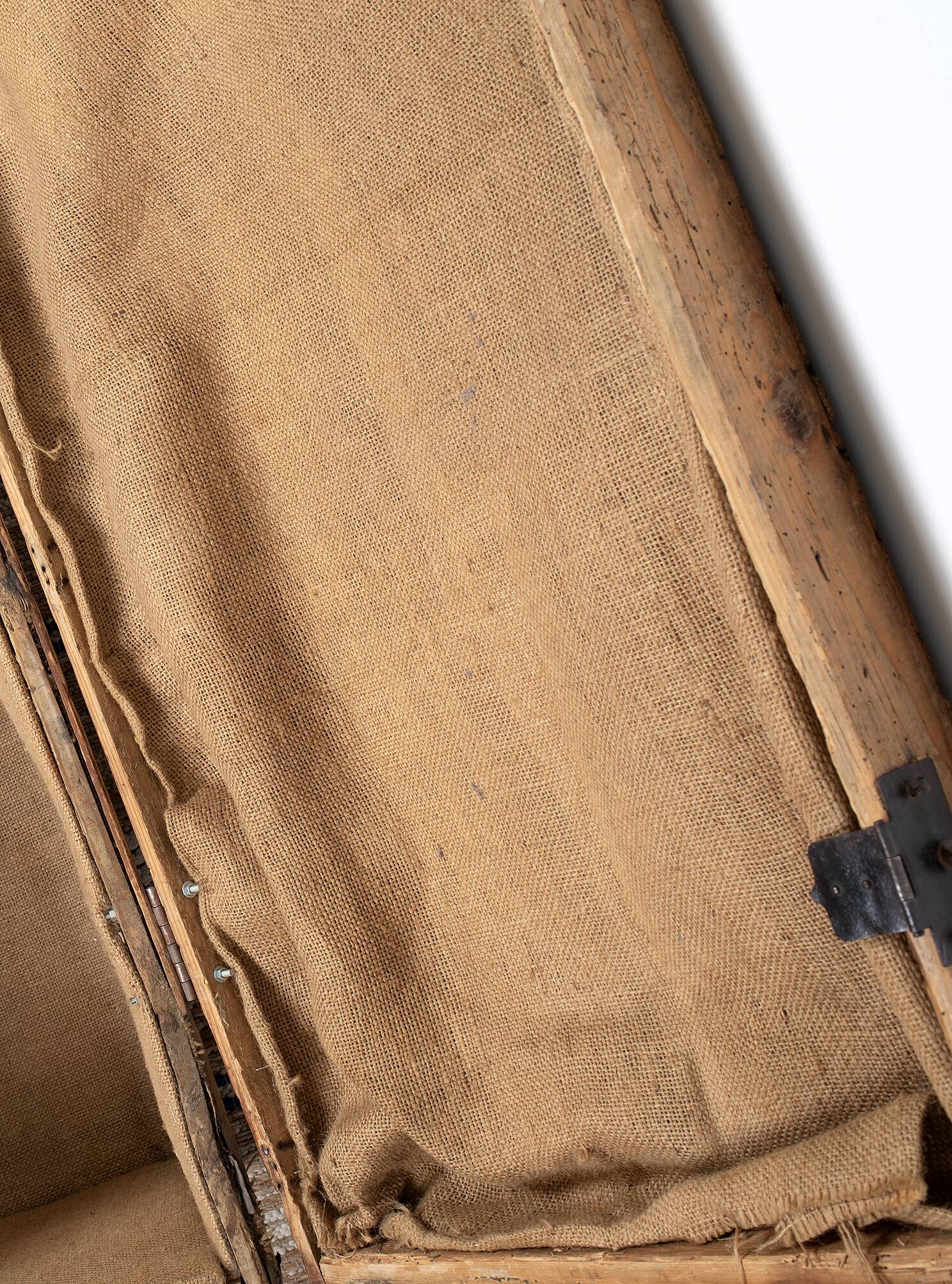 Large old trunk, wood and steel