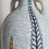 Soliflore bottle vase in fine earthenware boch frères la louvière-keramis early 20th century