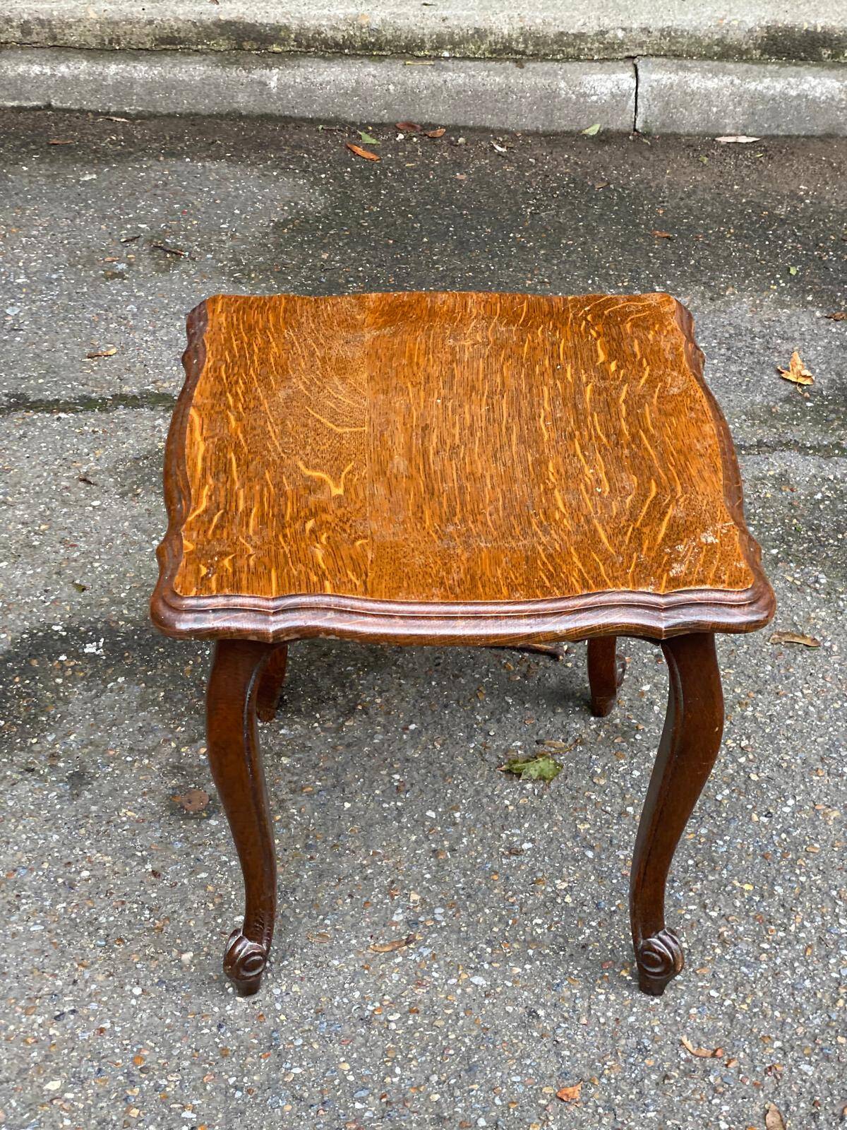 Louis XV square oak coffee table 1900