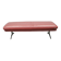 German Koinor Leather Bench with Brushed Stainless Steel Base 2020s