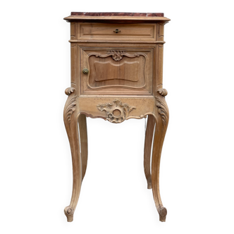 Louis XV bedside table, marble top