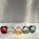 Suite of five crystal standing glasses color