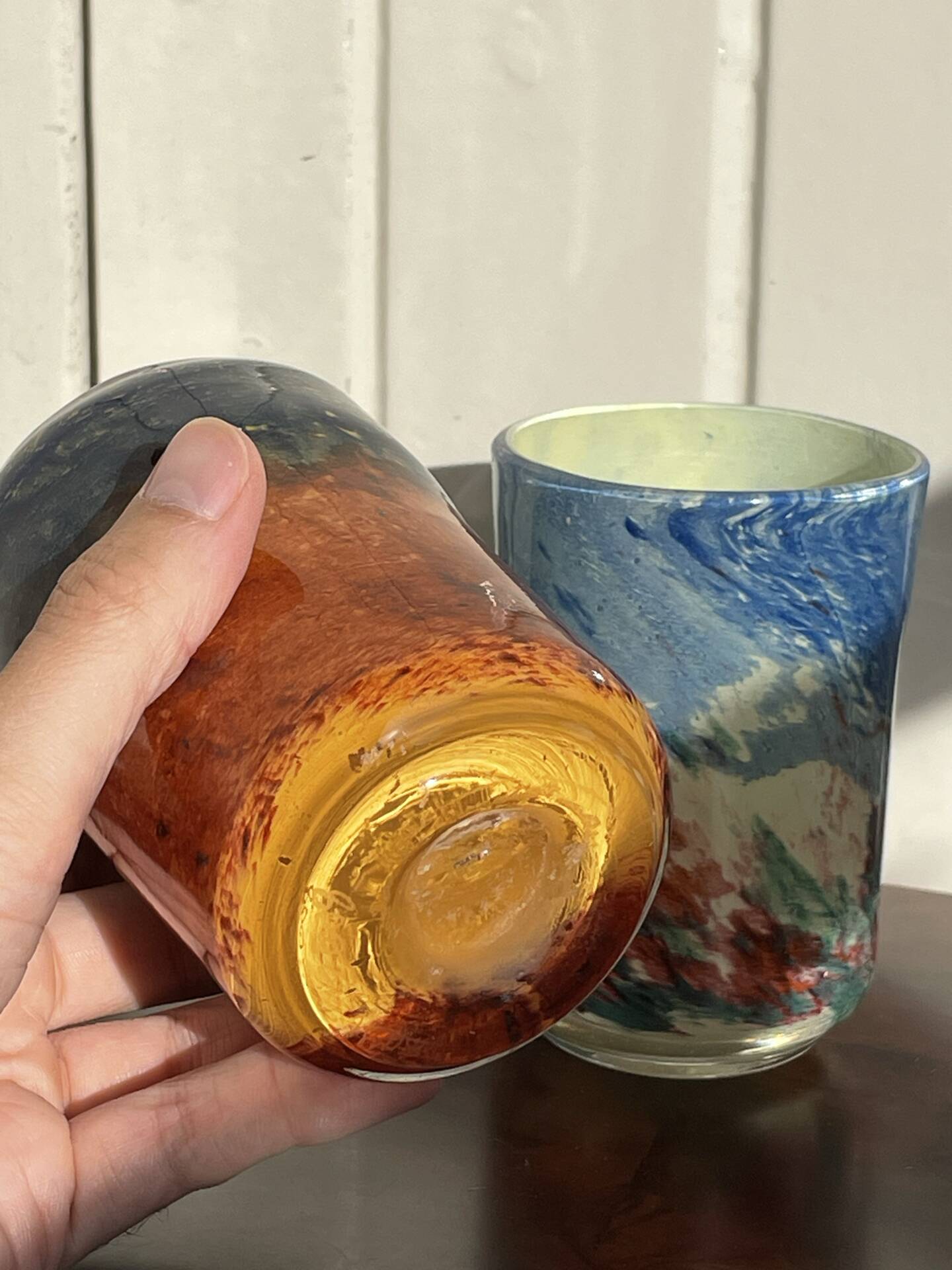 Da’ Rossi 2008 pair of artisanal handblown glass tumblers